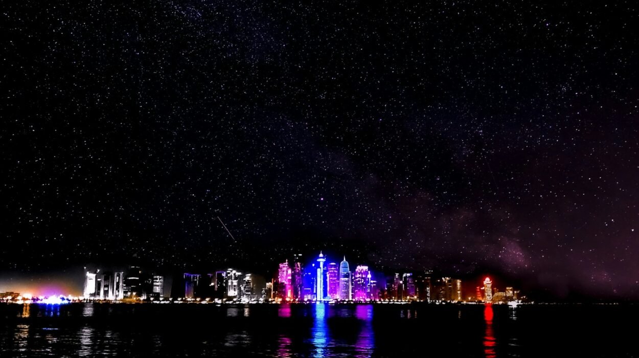 Doha skyline at night