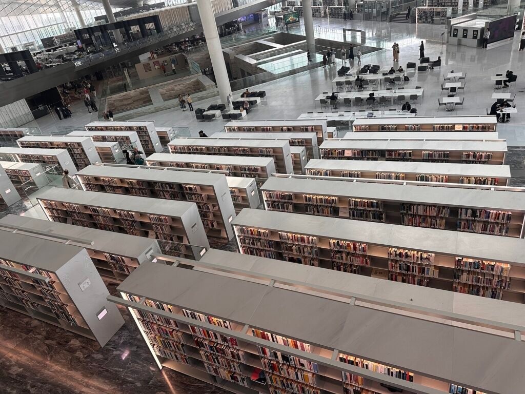 Reading terraces at Qatar National Library