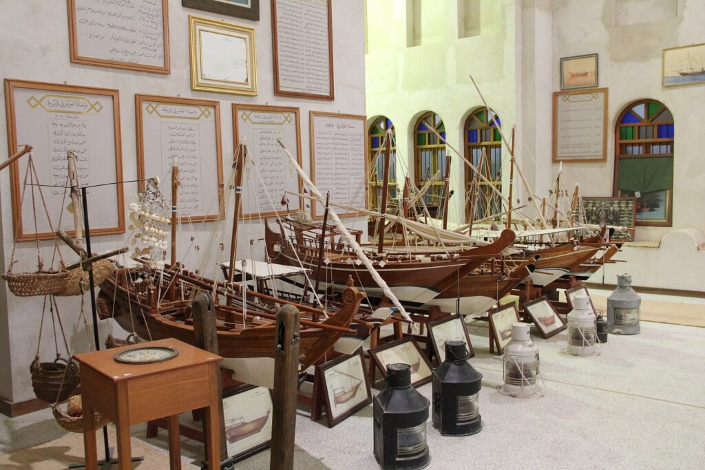 An exhibit in Sheikh Faisal Bin Qassim Al Thani Museum showing the different types of dhow