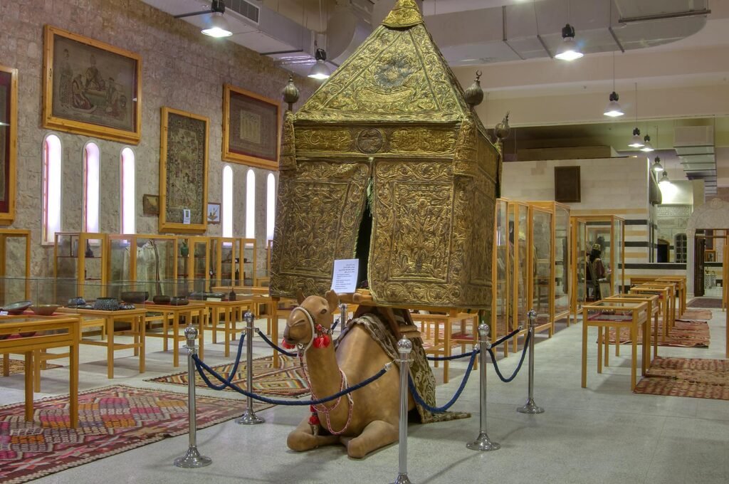 Camel drawn carriage on display at Sheikh Faisal bin Qassim Al Thani Museum