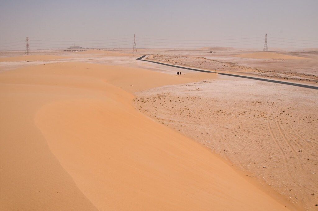 Southern side of singing sand dunes in Mesaieed