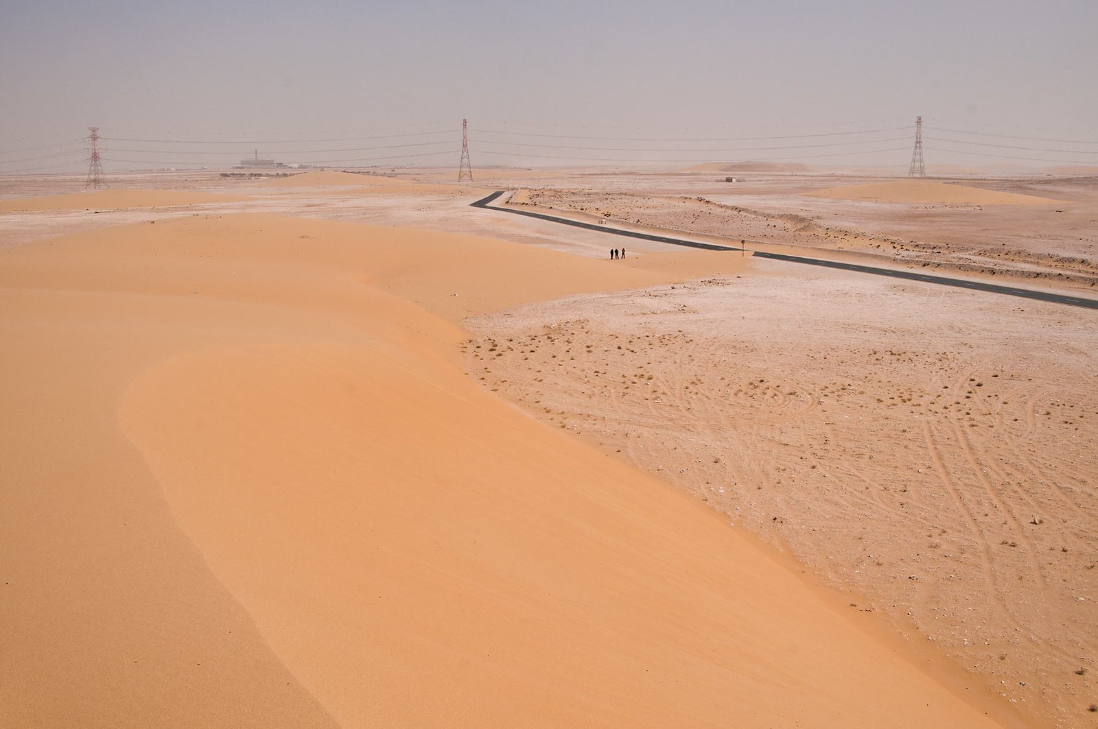 Southern side of singing sand dunes in Mesaieed